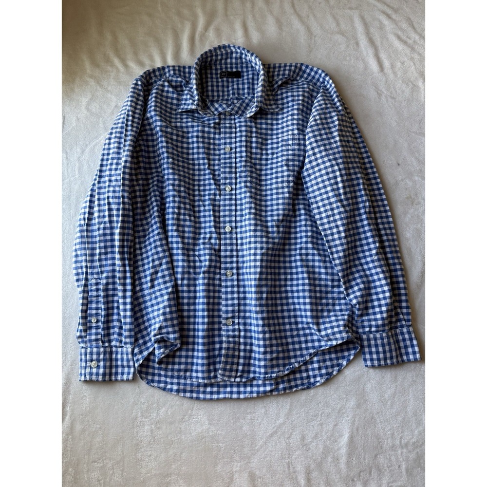 Gap Mens Shirt Blue & White Gingham Medium